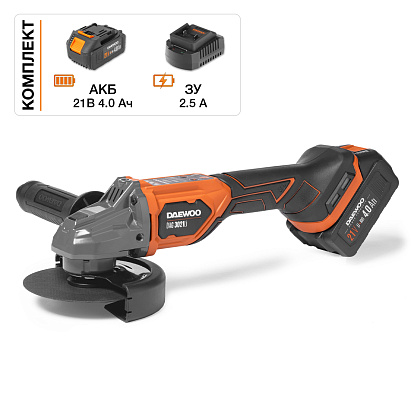 Углошлифовальная машина аккумуляторная DAEWOO DAG 3021Li SET